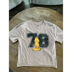 Teen  Garfield‎ t-shirt x-Small  short sleeved light purple